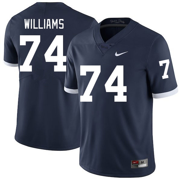 Men #74 J'ven Williams Penn State Nittany Lions College Football Jerseys Stitched-Retro